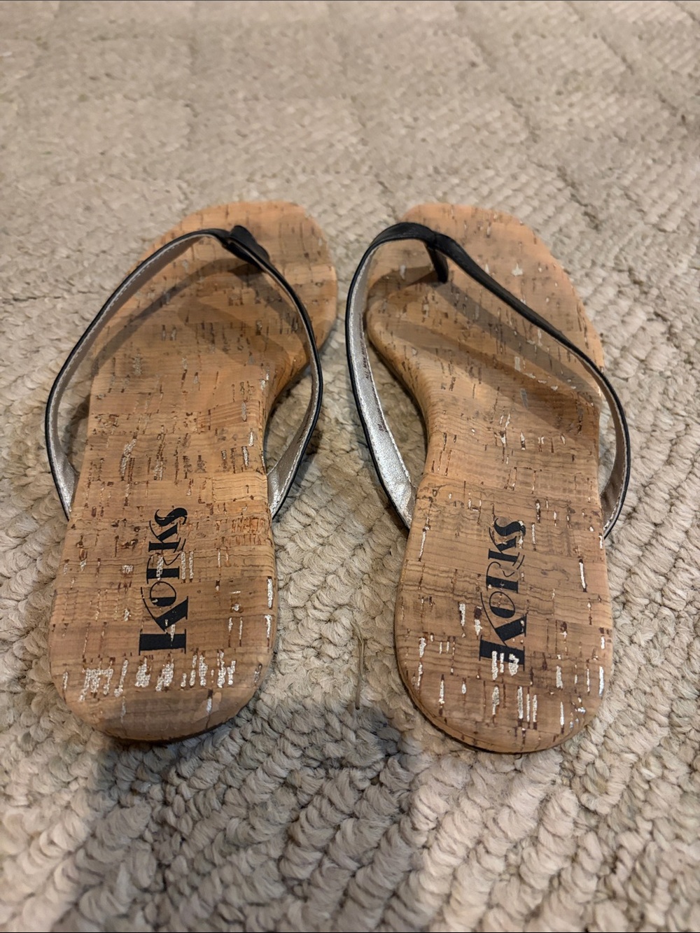 Kork-Ease Black Strap Cork Footbed Flip Flop - Picture 9 of 11
